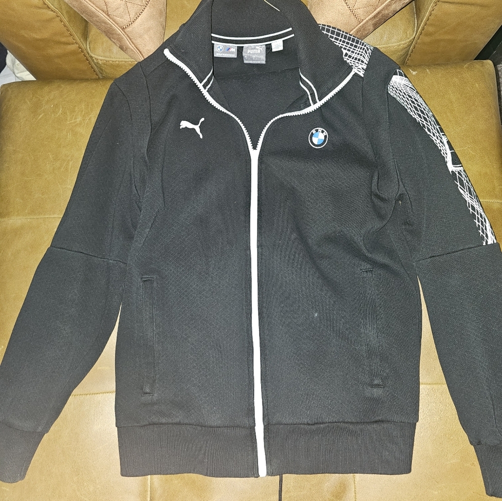 Puma Bmw T7 Full Zip Sweatsuit Jacket&Pants Mens Black Sz Small RARE $90obo